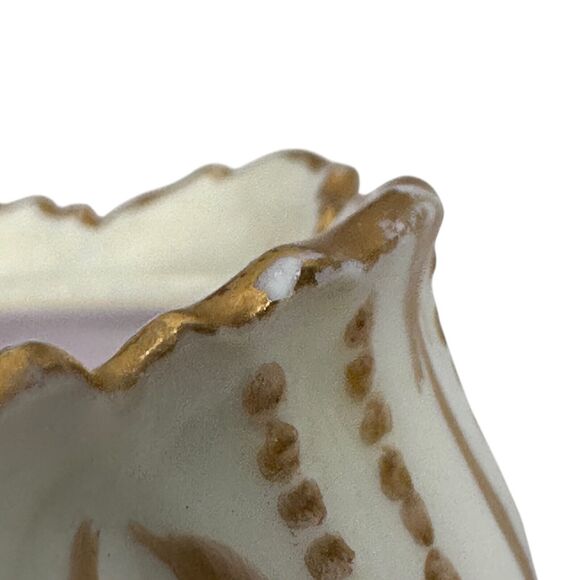 Vintage Limoges France Trinket Dish 4.5" White Floral Porcelain Hand Painted - Picture 10 of 10